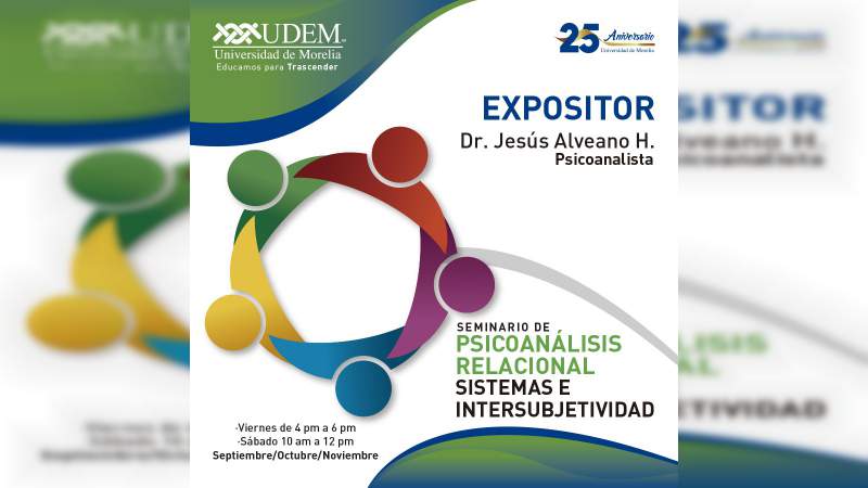 Presenta UdeMorelia Seminario de Psicoanálisis Relacional 