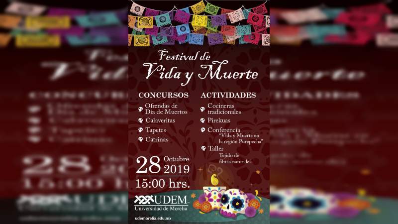 Celebrará la UdeMorelia tradiciones michoacanas con el X Festival de Vida y Muerte - Foto 1 