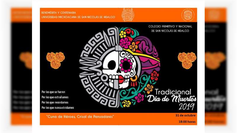 Celebra UMSNH noche de muertos con concursos, exhibición de altares y desfile de catrinas - Foto 0 