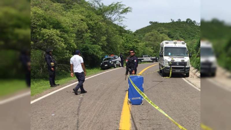 Mueren cinco en fatal choque y volcadura de un taxi en la Acapulco - Pinotepa, en Copala, Guerrero  