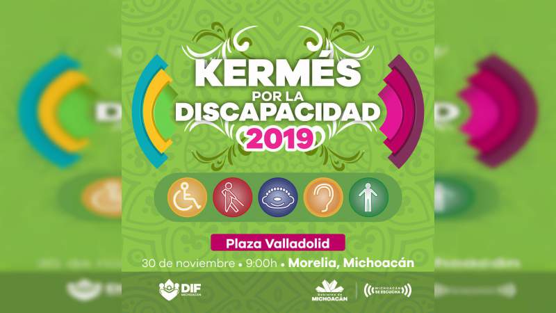 DIF Michoacán invita a su kermés a favor de las personas con discapacidad 