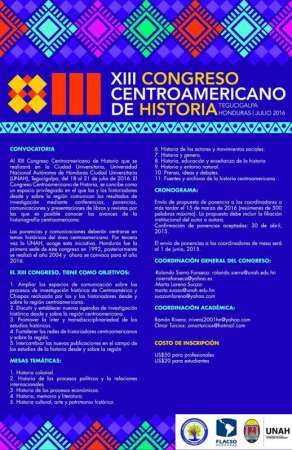 Nicolaitas pueden participar en el XIII Congreso Centroamericano de Historia‏  