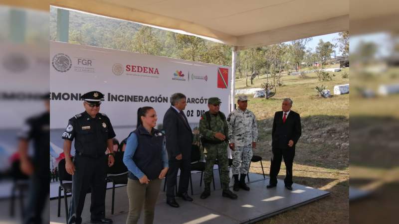 Destruyen autoridades federales más de tonelada y media de drogas incautadas en Michoacán - Foto 3 