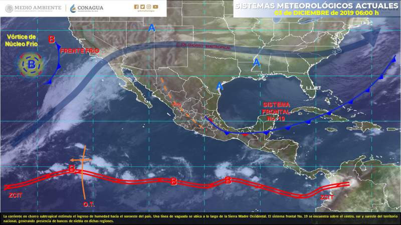 Pronóstico del clima para este martes 3 de diciembre 