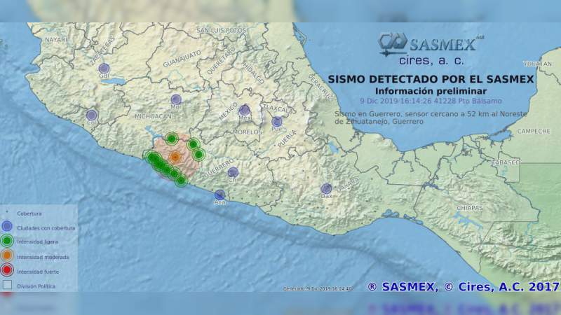 Se registra sismo de 4.7 en Guerrero 