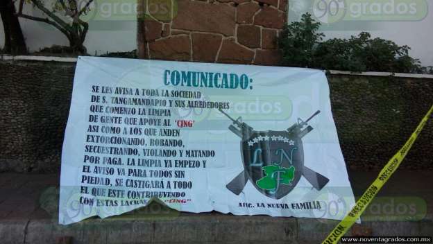 Localizan narcomantas en Zamora y otros municipios michoacanos - Foto 1 