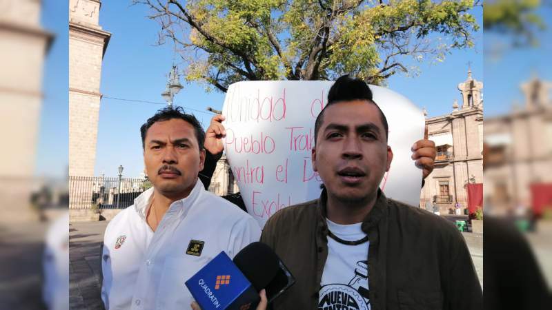Trabajadores de la Junta de Caminos piden la solidaridad de los michoacanos, hoy marcharán 