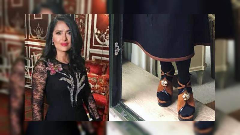 ¡Por usar sandalias con calceta! Llaman 'Chimostrufia' a Salma Hayek - Foto 1 