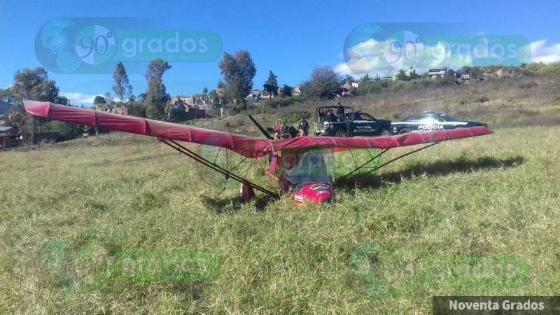 Un herido al desplomarse aeronave en Tingüindín, Michoacán 