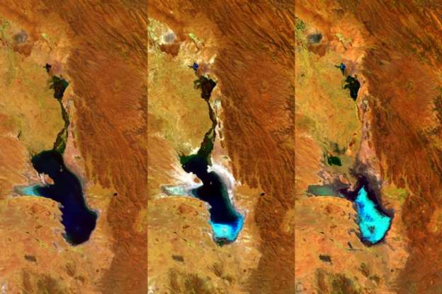 La desaparición de un lago vista desde el espacio 