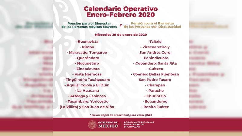 Inicia este lunes, operativo de pago de programas de Bienestar en Michoacán - Foto 2 