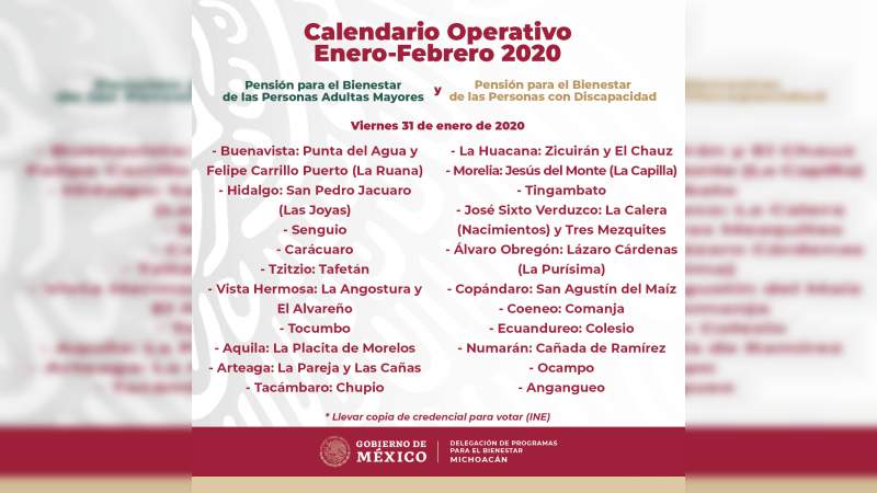 Inicia este lunes, operativo de pago de programas de Bienestar en Michoacán - Foto 4 