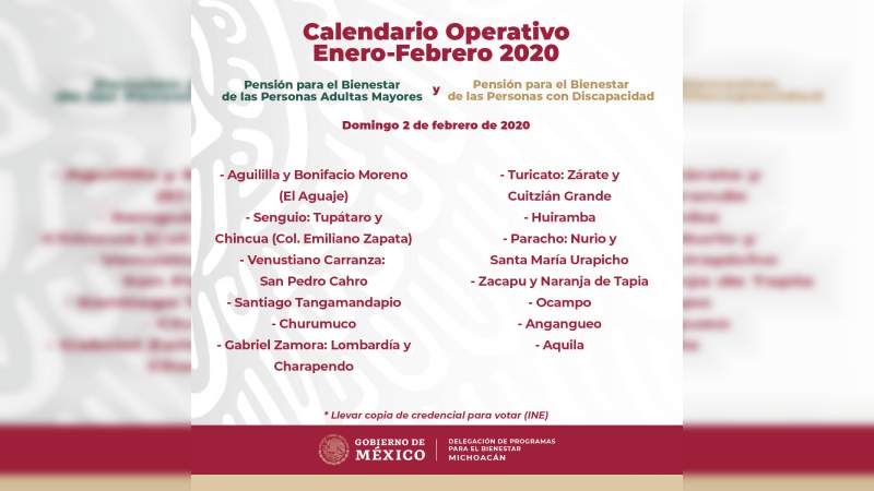 Inicia este lunes, operativo de pago de programas de Bienestar en Michoacán - Foto 6 