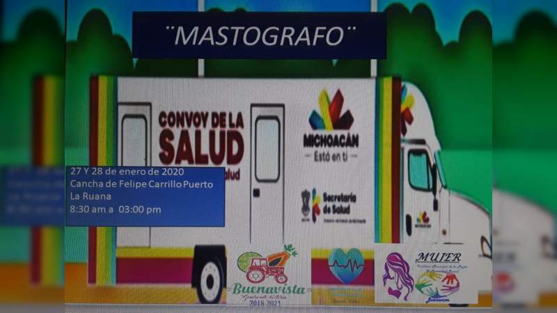 Este lunes y martes, jornada para detección de cáncer de mama en la Ruana del municipio de Buenavista 