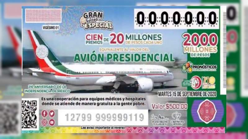 2 mil millones de pesos recuperados por la FGR, serán para los premios de la “rifa del Avión Presidencial”: AMLO - Foto 1 