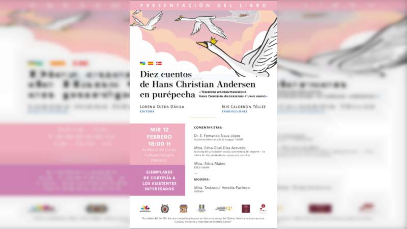 Presentarán UMSNH Cuentos de Hans Christian Andersen en Purépecha 