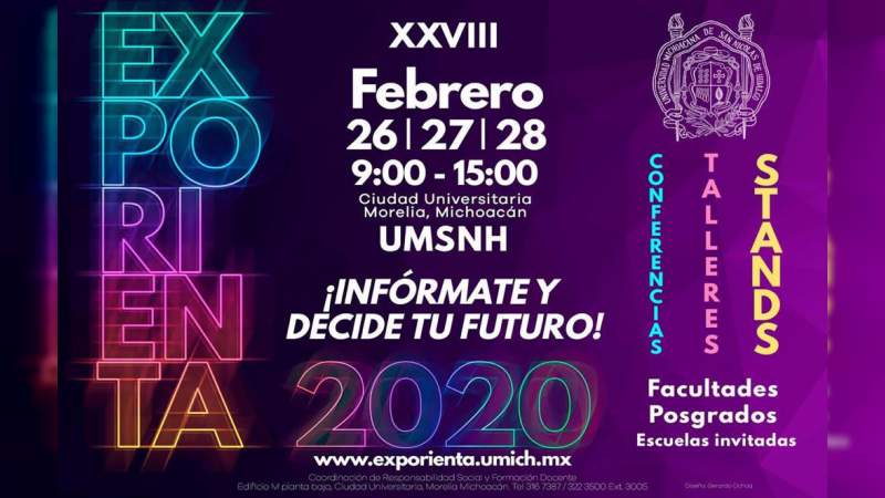Este Miércoles EXPORIENTA 2020 en la UMSNH    