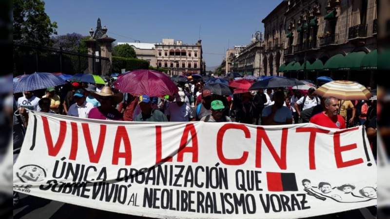 Este miércoles, la CNTE realizará megamarcha en Morelia 