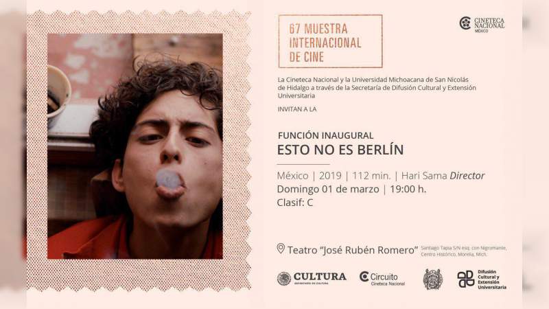 Este domingo en la UMSNH, inauguración de la muestra internacional de cine  