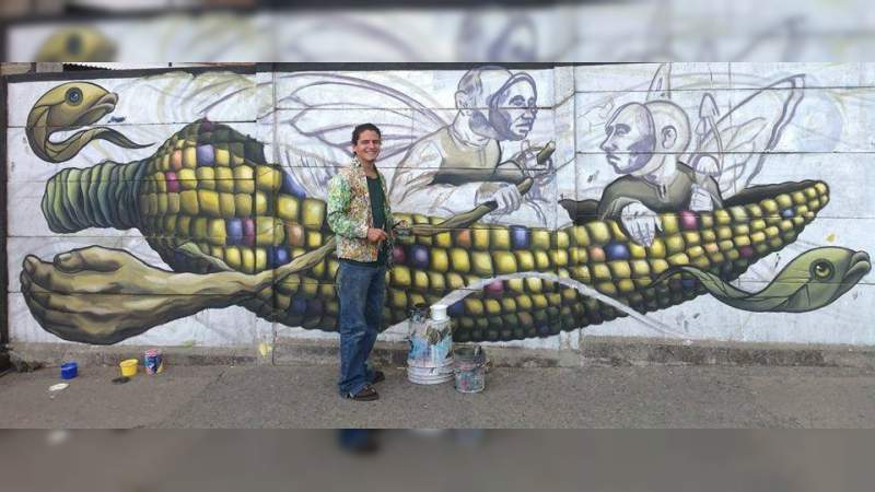 Juan Fuentes, pintor callejero, artista urbano que pinta a la otra Morelia - Foto 0 